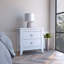Nightstand , End Table, Side Table Two Shelves, Four Legs, Nightstand