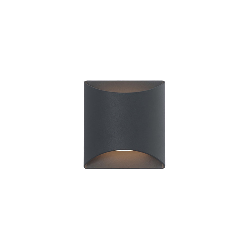 Duet 5.5" LED Wall Sconce 3-CCT 2700K-3000K-3500K, Black, 3000K