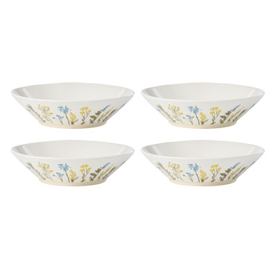 Wildflowers 9" Dinner Bowls, S/4