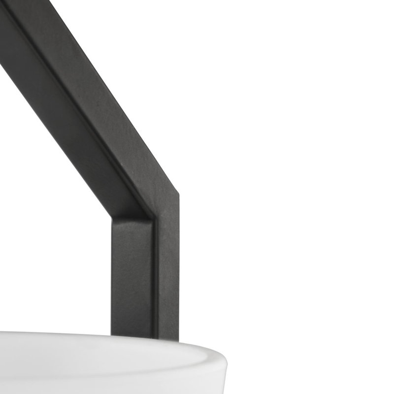 Plafonnier semi-encastré Bera Astri, Noir mat