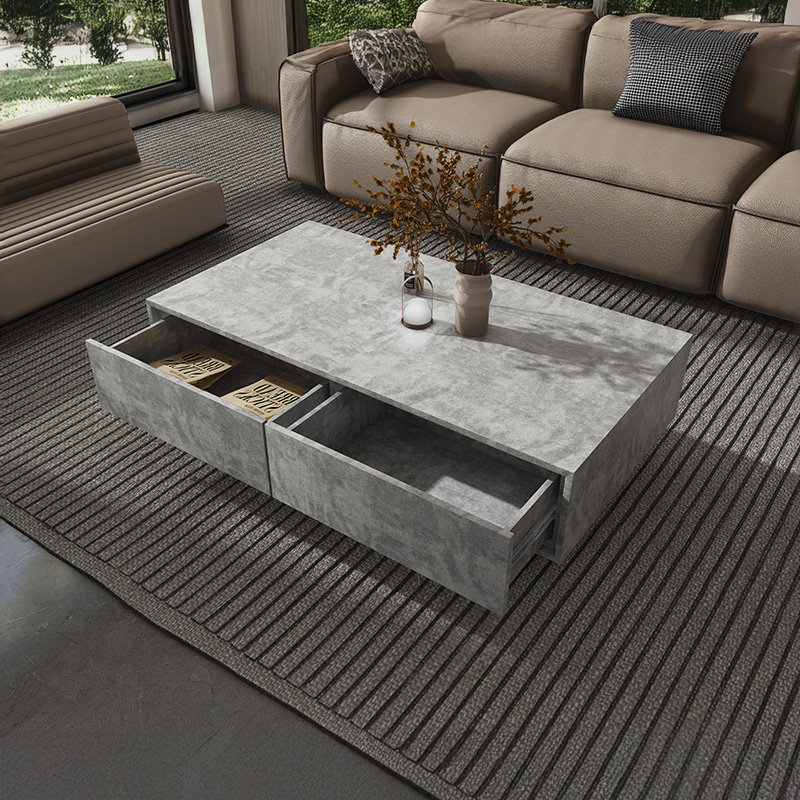Coffee Table with Storage,Jackson Modern Gray Rectangle Coffee Table with Storage
