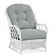 Chaise avec accoudoirs en rotin Everglade