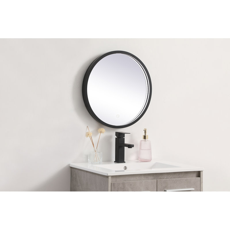 Miroir de salle de bain Pickard, Noir, 18" x 18"