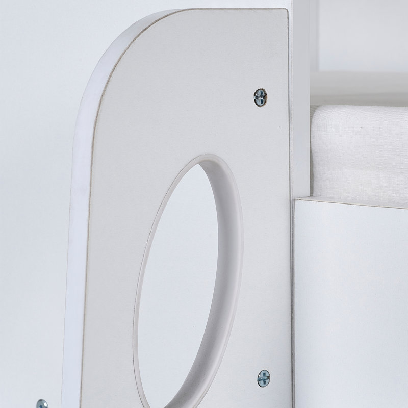 Summer Rain Single (3') Mid Sleepers with Storage Included, Pale Wood/White