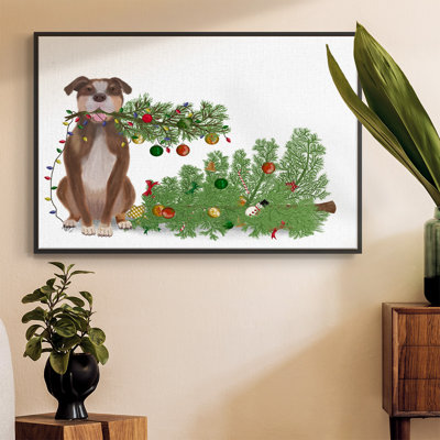 Christmas Christmas - Toile tendue avec châssis de qualité supérieure - prête à être accrochée