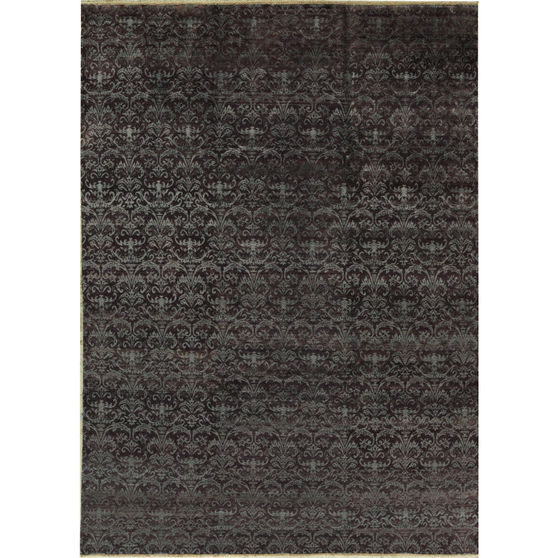Wool Damask Area Rug