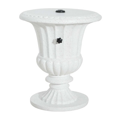 Outdoor End Table With Sand-Fillable Umbrella Base, Waterproof And Durable For Patio And Garden Use