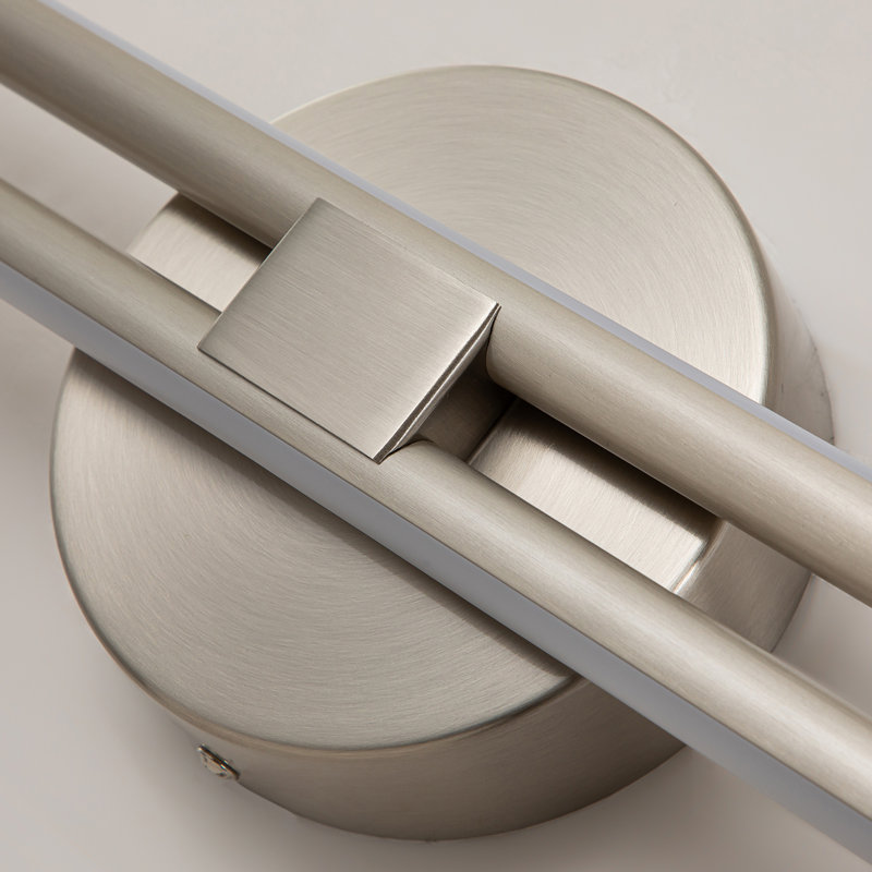 Éclairage de salle de bain à intensité variable à 1 lumière Shoji, Nickel, 6 000 K