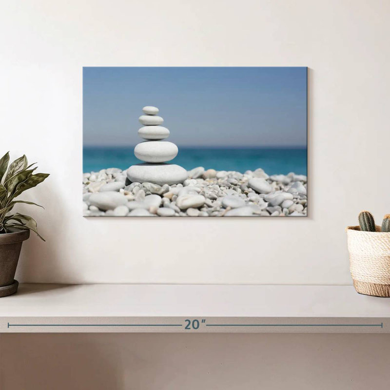 Kerrick Pebble Stack By The Beach, 8" H x 12" W