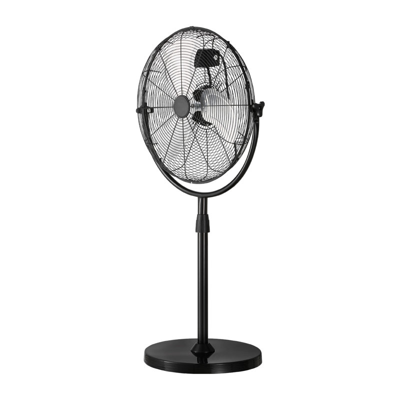 20" Industrial Pedestal Fan - High Velocity Adjustable Standing Floor Fan with 3 Speeds, Heavy Duty Metal Construction for Warehouse, Garage & Home Cooling