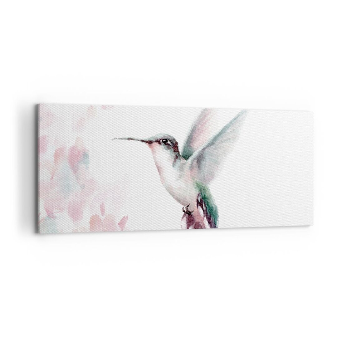 Leinwandbild Humming-Bird Watercolor Light