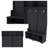 Modern Hallway Hall Tree with 6 Metal Hooks & Storage, Multi-Functional Entryway Coat Rack with Shoe Cubbies & Bench, Black-2025619969