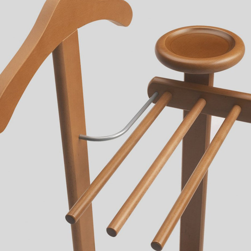 Wooden Blanket Valet Stand Brown