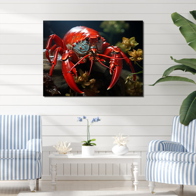 Red Mantis Shrimp Photo Framed On Canvas Print -  Highland Dunes, 2B71C13F06E94433BE68511A6C9B9B95