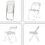 Chaise pliante empilable en acrylique 18,5 po
