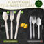 Ensemble de couverts 200 pièces jetables compostables 200 pièces - 50 couverts