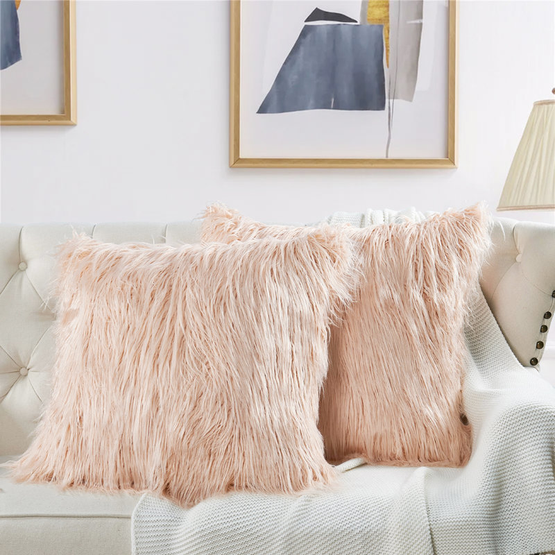 Square Euro Cushion Cover, Rose