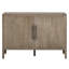 Buffet en U avec espace intérieur spacieux - 2 portes, poignées en métal, placage, extérieur en chêne pour les tablettes de rangement en bois-113553104-113553105