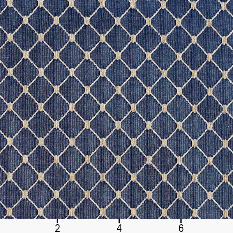 Tissu à losanges Elizabethgrace, Bleu