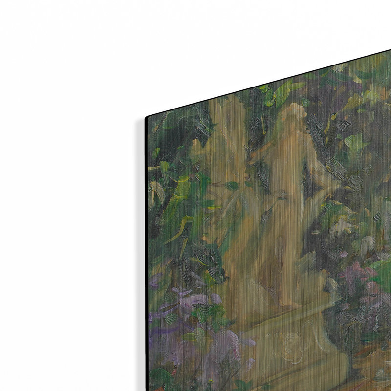 Art mural en métal luxueux, "Lake région" par Allayn Stevens, 24 po x 12 po, H 12 po x l 24 po