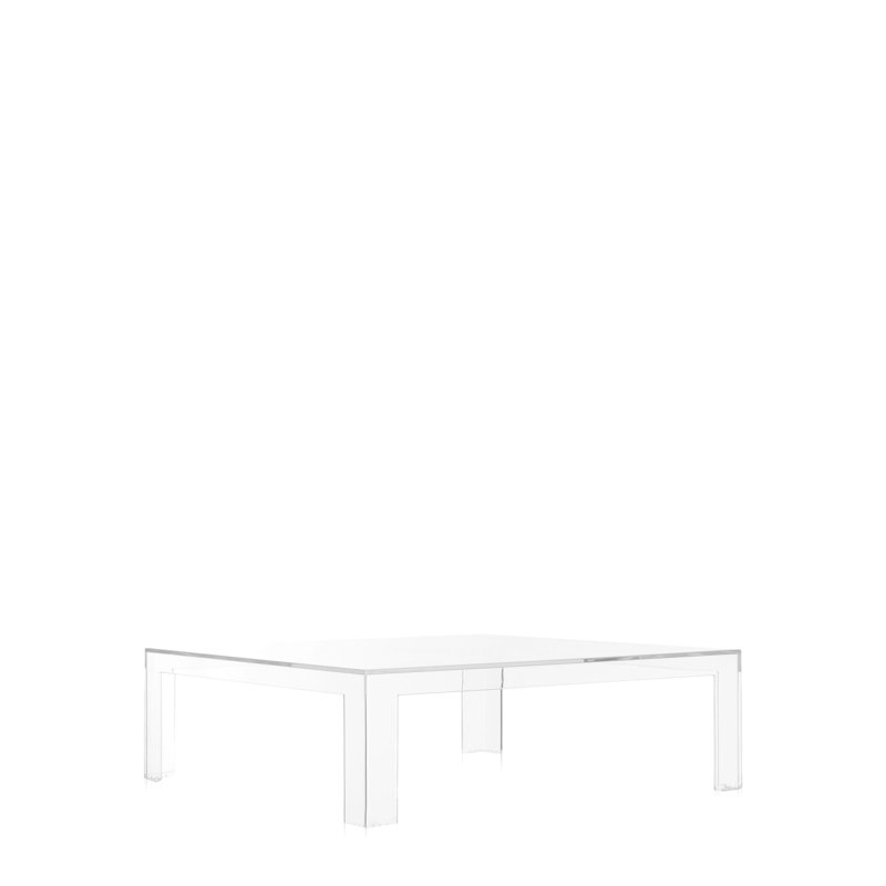 Invisible Coffee Table, Crystal, 12.4" H x 39.37" L x 39.37" W