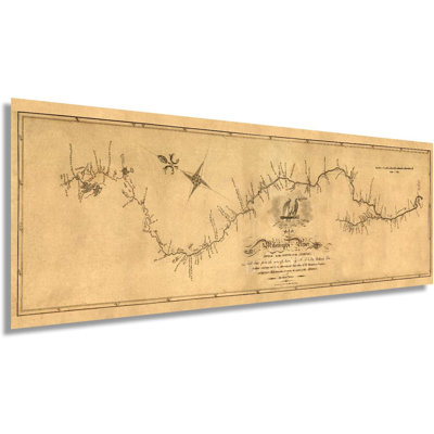 " Vintage 1811 Mississippi River Map "