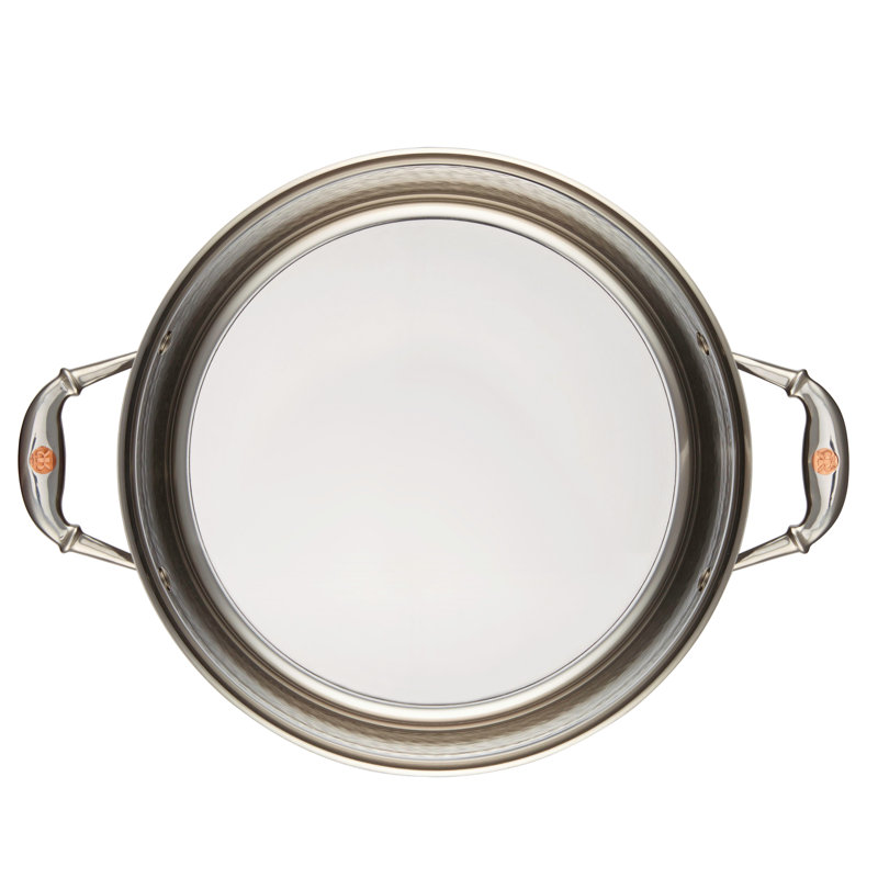 Ruffoni Symphonia Copper Round Braiser with Lid, 4 qt, Copper