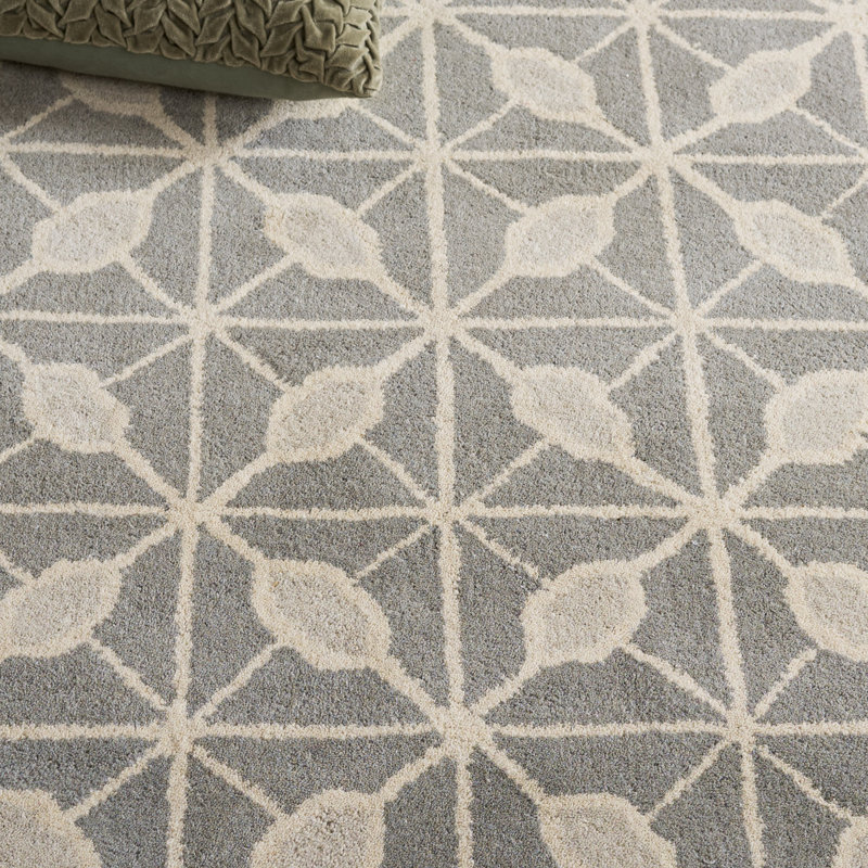 Isaac Mizrahi Hand Tufted Wool Geometric Rug, Rectangle 4' x 6'