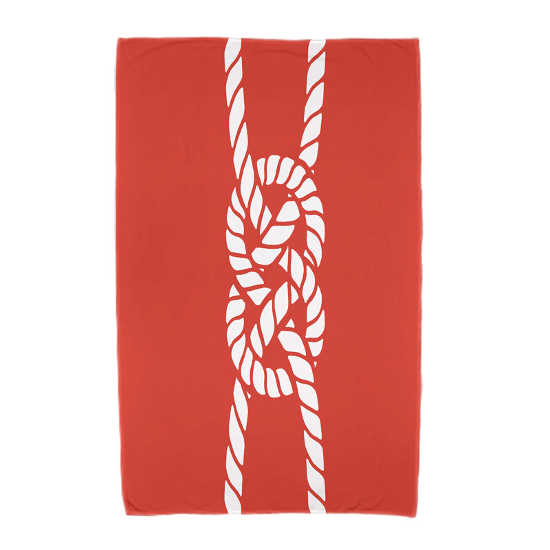 Serviette de plage en microfibre Hancock, Rouge/orange