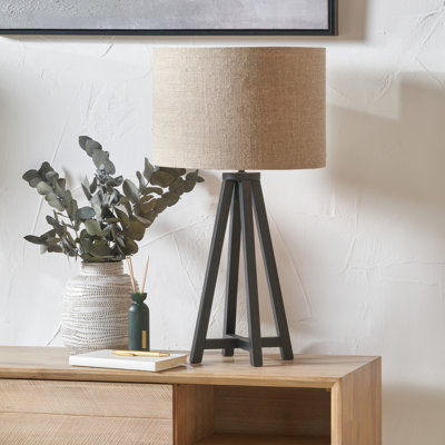 Dzifa Solid Wood Tripod Lamp