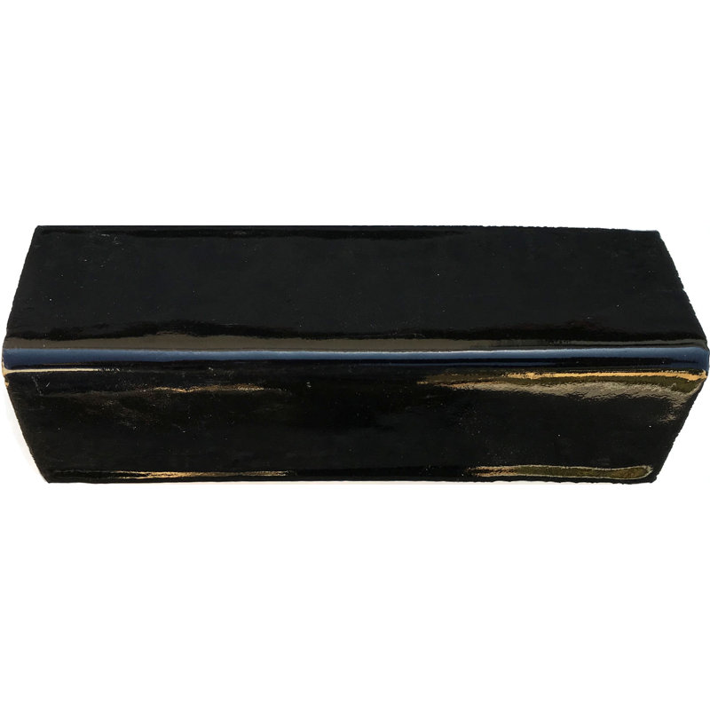 1.75" 5pcs TalaMex Talavera Clay V-Cap, Black, 1.75" W x 6" L