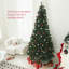 Arbre de Noël artificiel 9 pi, arbre de Noël avec 2132 branches, ouverture automatique, décoration des Fêtes avec base en acier pour bureau à domicile, vert