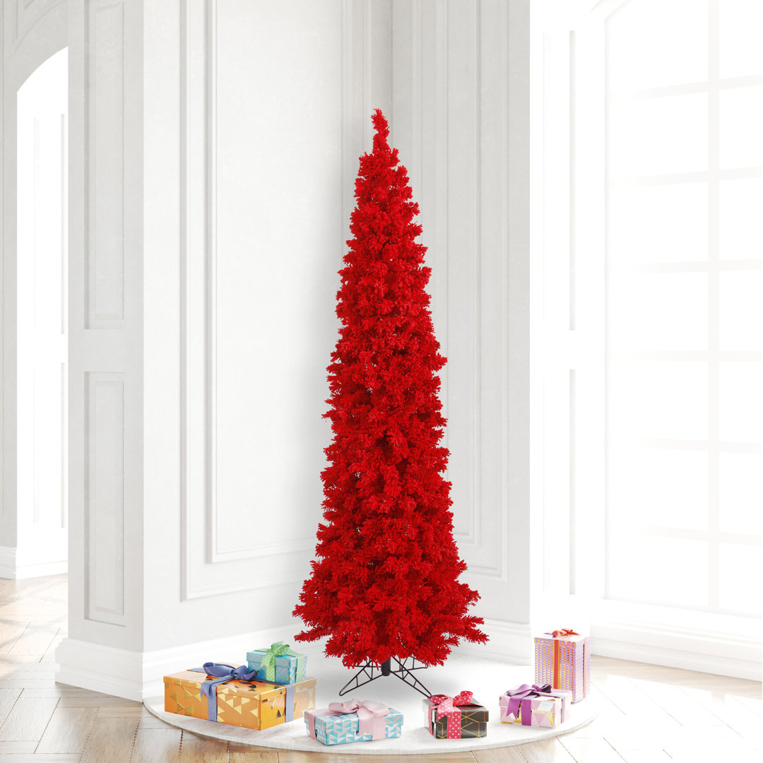 Flocked Red Fir Artificial Christmas Tree The Holiday Aisle® 