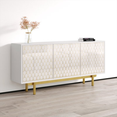 Clavene 67.4" Sideboard with High Gloss Finish