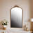 Wall Mirror 43x24 Inch Vintage Ornate Arched Floor Mirror Metal Framed Mirror Dressing Mirror, for Entryway, Living Room, Bedroom,  Antique Bronze-741361266-742380505