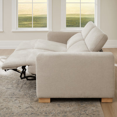 Becki Owens for Joss & Main 85'' Upholstered Power Reclining Sofa With Solid Wood Legs