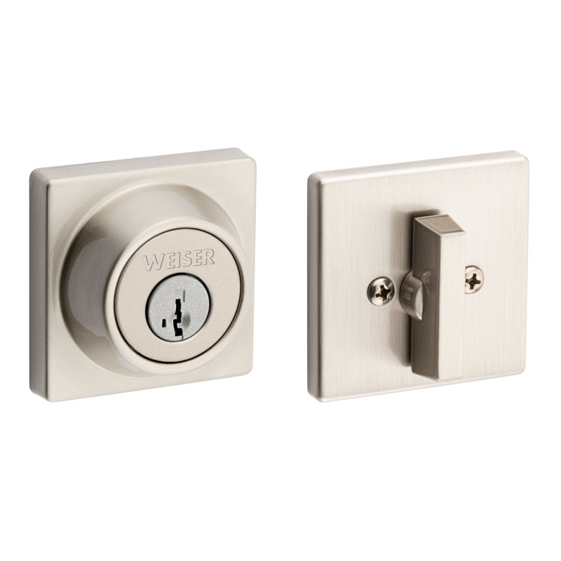 Pêne dormant à cylindre simple Elements avec SmartKey, Nickel satiné