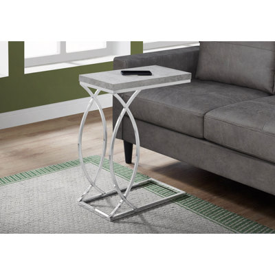 Table moderne, en forme de C, bout, côté, collation, salon, chambre à coucher, métal, contemporain