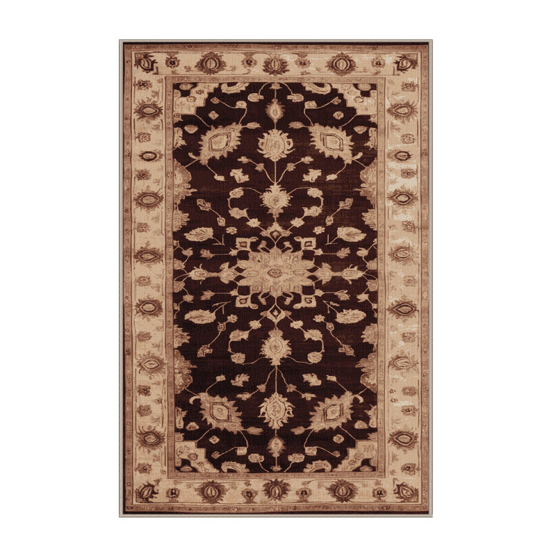 Machine Washable Overdyed Brown Area Rug, Rectangle 8' x 10'
