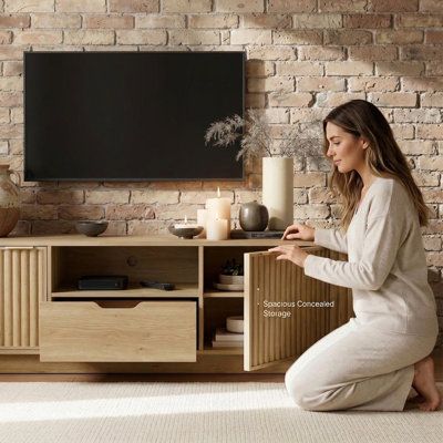 Meuble télé 70,8 po pour téléviseur de 85 po ou moins Cylora