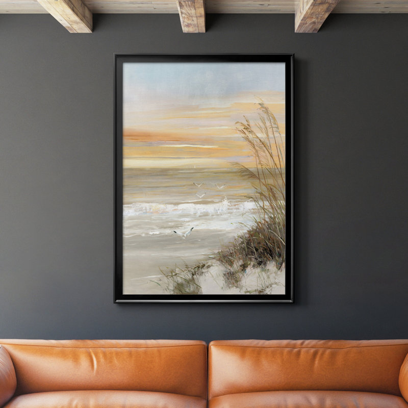 Summer Solstice - peinture encadrée, H 42,5 po x l 30,5 po x P 1,5 po, Toile avec cadre noir, Pas de tapis