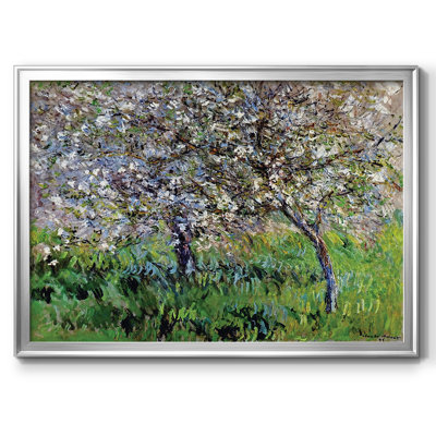Pommiers en fleurs à Giverny, 1900, reproduction d'art sur toile