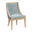 Chaise rembourrée avec garniture cloutée-1724462492