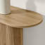 Penny Pillar Round Wood Console Table - Simple & Elegant Scandi Style-400279439