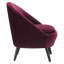 Ensemble de fauteuil d'appoint et repose-pieds en velours Elle Decor Nico