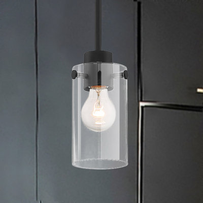Luminaire suspendu cylindrique simple à 1 lumière Barines