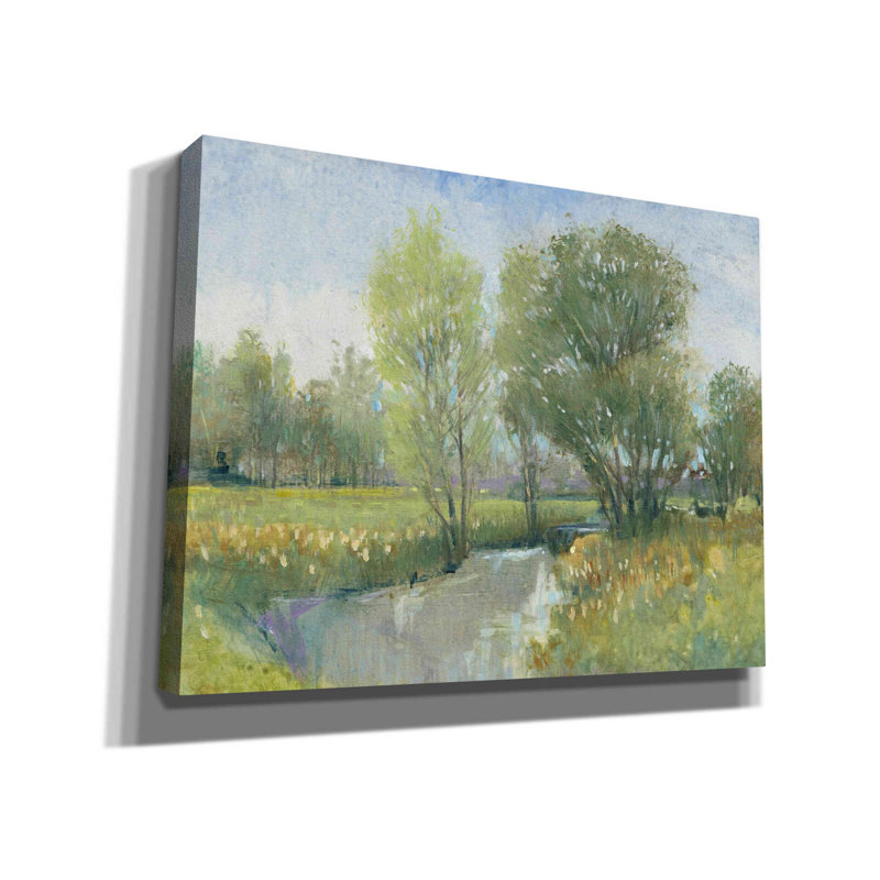 «Summer Stream II» par Tim O'toole, art mural sur toile, H 26 po x l 34 po x P 1,5 po