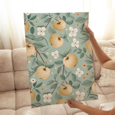 «Food and Kitchen Apples Pattern III», reproduction d'art moderne sans cadre