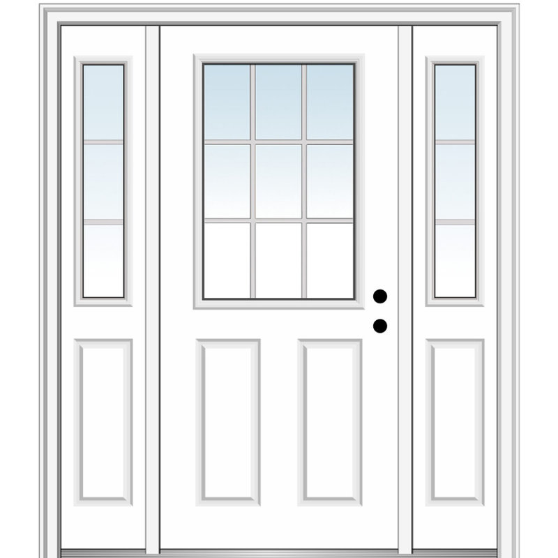 Portes d'entrée pré-montées Smooth Grilles, À gauche / vers l'intérieur, H 80 po x l 60 po x P 1,75 po