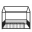Lit sur pied Montessori adapté aux enfants avec silhouette de maison et clôture-262882688-262882694